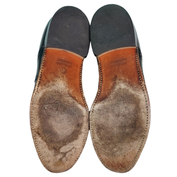 Johnston and Murphy leather oxfords with leather lining, Men's size 13, maroon - Picture 7 of 9